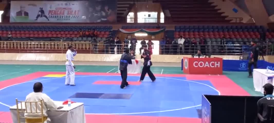 Senior National Pencak Silat Championship 2022-23 at Srinagar-Kashmir..21-24 Oct.22 #Pencak_Silat_HP 
fight HP(Red)/UP