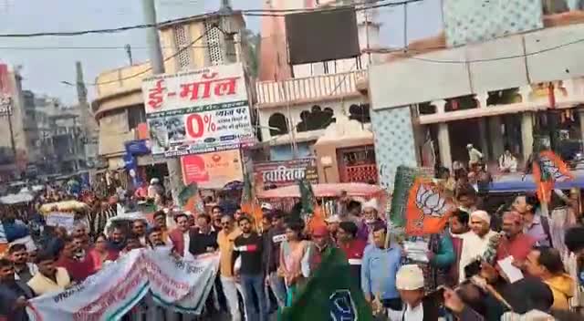 आज भाजपा  सहरसा द्वारा  #नितीश_सरकार के खिलाफ #उग्र_प्रदर्शन एवं #पुतला_ दहन किया गया।