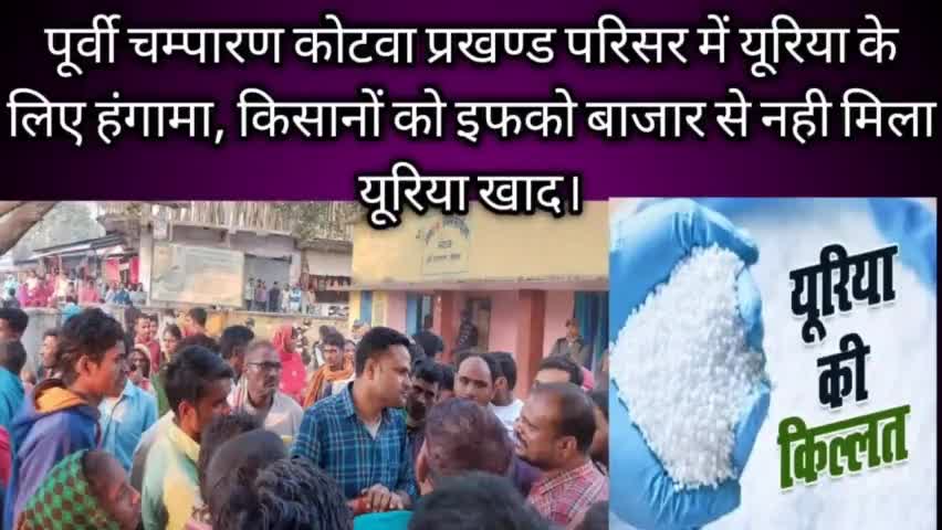 पूर्वी चम्पारण कोटवा प्रखण्ड परिसर में यूरिया खाद के लिए किसानों का हंगामा, इफको बाजार से नही मिला यूरिया।
#यूरिया