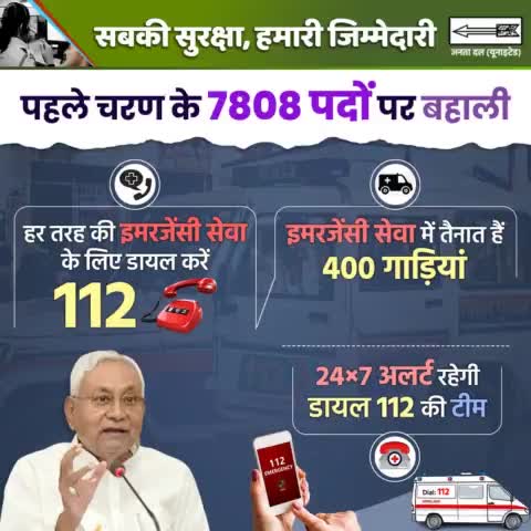 #पुलिस... #एंबुलेंस... #फायर...  किसी भी #इमरजेंसी के लिए डायल करें 112, तुरंत मिलेगी मदद... सिर्फ एक कॉल पर 15 मिनट में मदद के लिए पहुंचेगी पुलिस।
#EmergencyNumber #Dial112