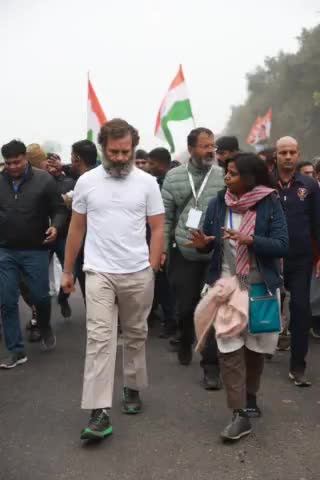 #bharatjodoyarta कैराना में अपने नेता राहुल गांधी जी के साथ क़दम से क़दम मिलाते हुए।