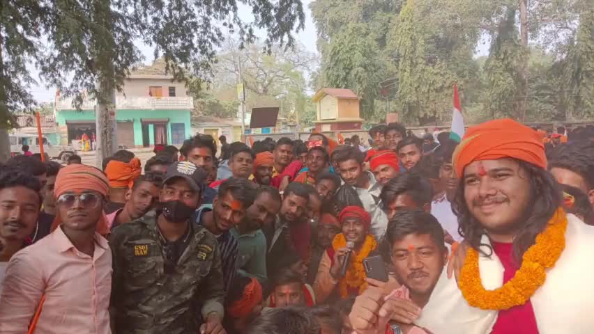 #करमाटांड़ में #पराक्रम #दिवस पर #बजरंग #दल के द्वारा #सोनू सिंह के नेतृत्व में #पदयात्रा निकाली@