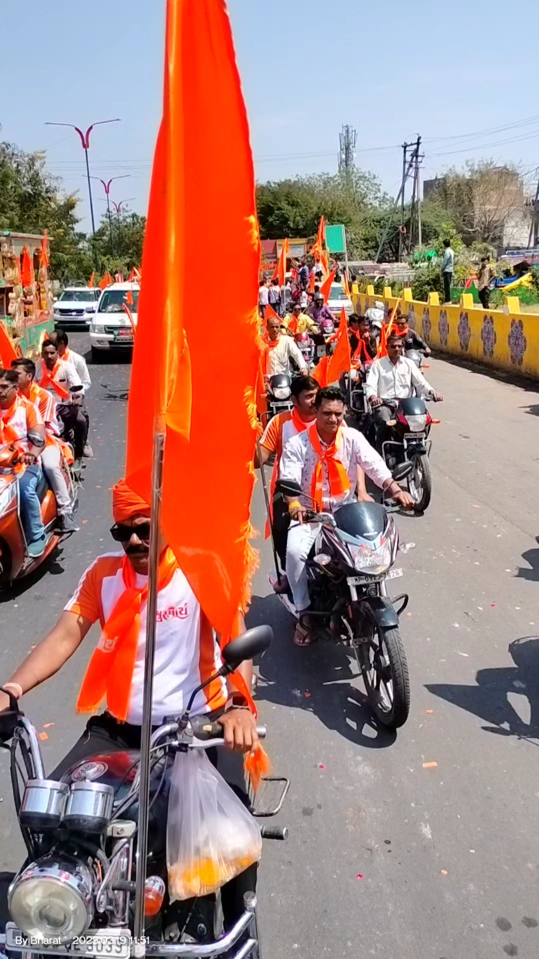 इंदौर: इंदौर में निकली विशाल भगवा यात्रा#indorenews5