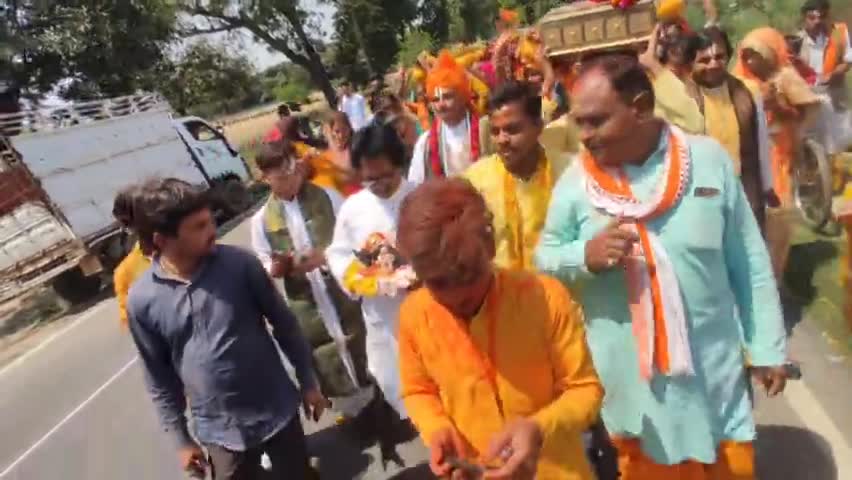 हनुमान मंदिर से सूरजकुंड तक कलश यात्रा|| Ram Lakhan Jaiswal🙏🏻 #राधेराधे