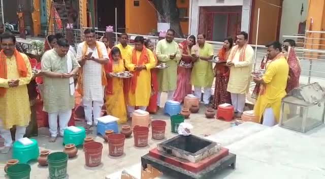रायबरेली: #श्याम भक्त आहियारायपुर रायबरेली में बाबा श्याम के भव्य मंदिर निर्माण की शीला पूजन का कार्य संपन्न हुआ।।