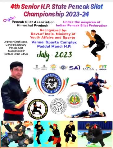 4th H.P. State Senior Pencak Silat Championship-2023
#Pencak_Silat_Association_of_Himachal_Pradesh 
Mob: 70188-44547