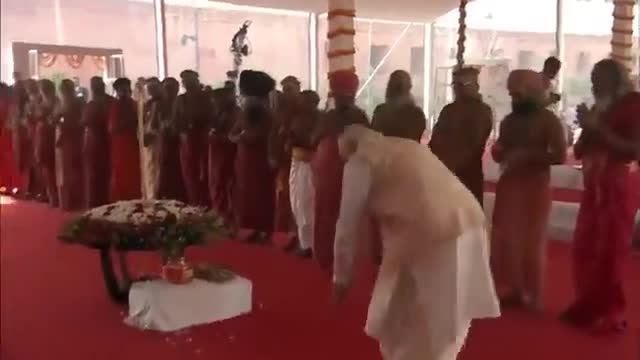 Hon’ble PM Shri #narendramodi ji does Shashtang Namaskar (साष्टांग नमस्कार) before the sacred #Sengol

It shows his deep understanding and respect to our culture and traditions. 
#MyParliamentMyPride #SengolOfIndia