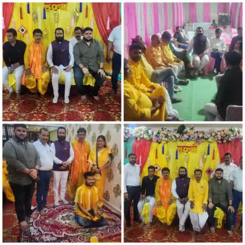 करणी सेना परिवार के वरिष्ठ सदस्य, समाज सेवी आदरणीय सत्येंद्र गौतम जी के सुपुत्र की हल्दी रस्म में सम्मिलित होकर मंगलमय जीवन हेतु शुभकामनाएँ दीं 🌻🪻🌸
#haldi #हल्दी #haldicelebrations #haldiceremony #haldimakeup #raipur #raipurcity