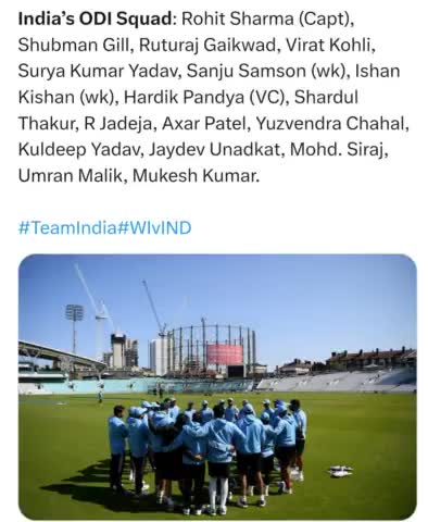 #ind vs wi odi squad 2023#