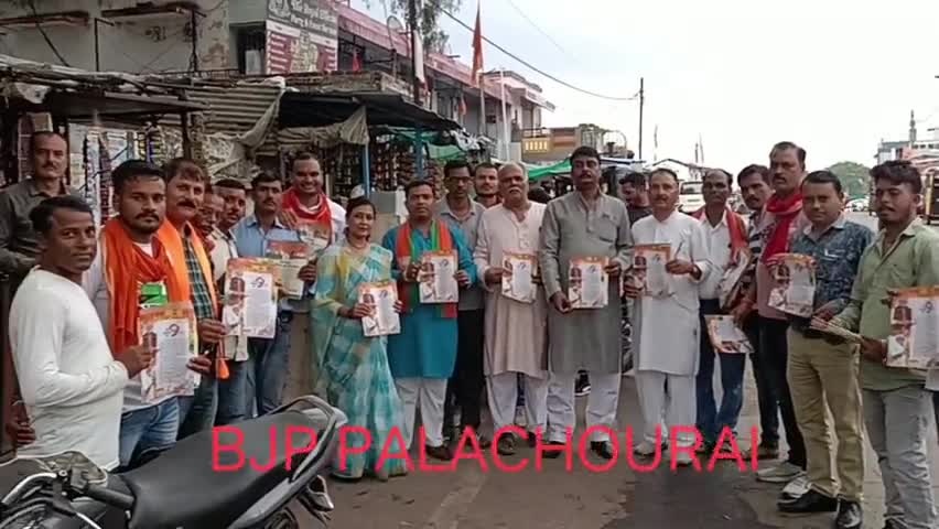 भाजपा कार्यकर्ताओं ने पालाचौरई में किया जनसंपर्क मोदी सरकार के 9 वर्ष  पूरे होने पर घर घर जाकर सरकार की उपलब्धियां बताई