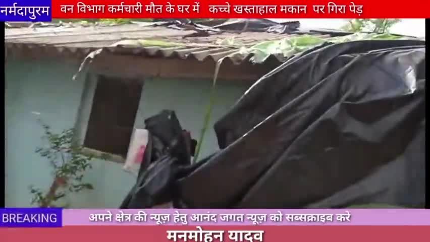 होशंगाबाद शहर :-वन विभाग कर्मचारी मौत के घर में कच्चे खस्ताहाल घर पर गिरा पेड़ #top
#narmadapuram.news
#hoshangabad