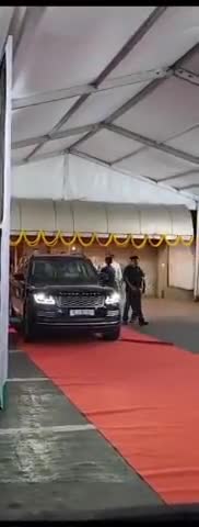 PM Modi and Praful Patel waiving to the media together after the #ndameeting