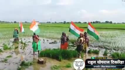 #हर_घर_तिरंगा🇮🇳
ग्राम बसनी के किसान भाई बहन ने रोपा लगाते हुए "हर घर तिरंगा" के इस मुहिम को आगे बढ़ाते हुए बढ़-चढ़ के हिस्सा लिया था। आइये हम सब इस बार भी 13-15 अगस्त 2023 को अपने घरों में आस पास सभी जगह तिरंगा लहराएँ और देश की शान बढ़ाये