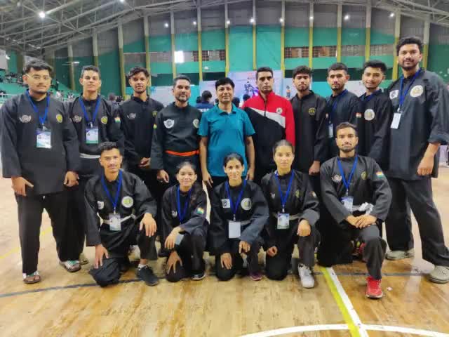 Himachal Pencak Silat team at Meenatai Thakrey Indoor Stadium, Nashik, Maharashtra ... #PSAHP #IPSF