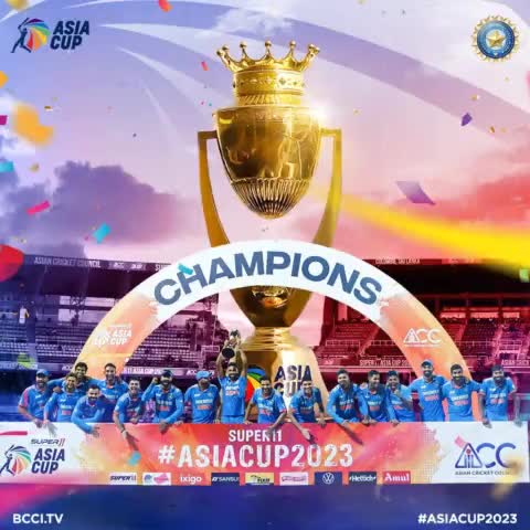 भारतीय क्रिकेट टीम ने इतिहास रचते हुए एशिया कप 2023 के फाइनल मैच में शानदार जीत हासिल किया है। 
देश गौरव से प्रफुल्लित है, भारतीय खिलाड़ियों सहित सभी देशवासियों क़ो अनंत बधाई 💐💐💐💐💐
#asiacup2023