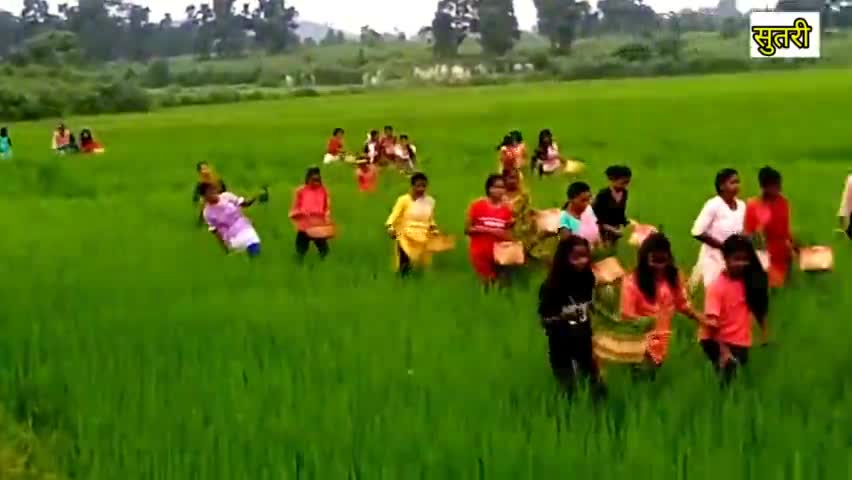 गोला प्रखंड अंतर्गत सुतरी पंचायत मे करम पर्व को लेकर करमेतीनयों द्वारा किया गया फूल लोरी का कार्यक्रम..#करमा