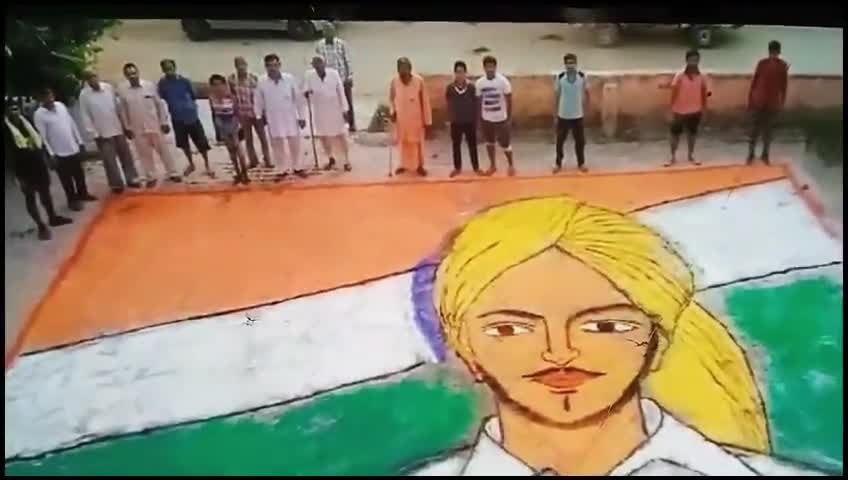 शहीदे आजम भगतसिंह जी की जयंती की पूर्व संध्या पर गाँव #Bhadana #Jhajjar #Haryana की चौपाल से बेटी अंशुल शर्मा व उनके पित