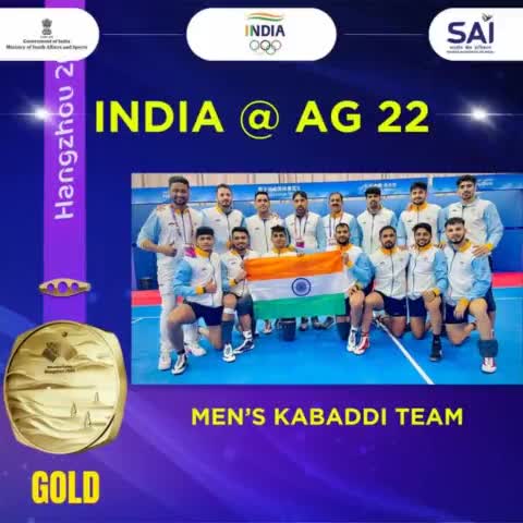 Back-to-Back Glory! 🇮🇳  

Indian Men's Kabaddi team has once again clinched the #AsianGames Title, marking their 8th triumph. With unwavering determination and incredible teamwork, they've written a new