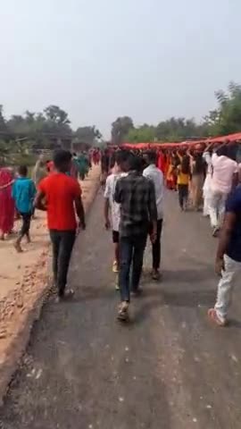 दुर्गा पूजा कलश शोभायात्रा काफी सफल रहा पिरहौली गांव में  #national  #newsvideo