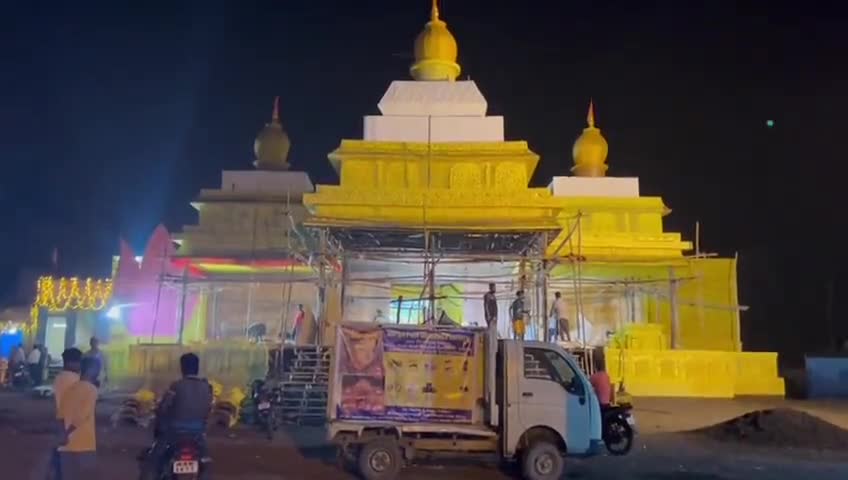 धनबाद के निरसा के सेंट्रल पूल में बन रहे दुर्गा पूजा पंडाल की कुछ झलकियां #nirsa #maithan #kumardhubi #indianews28