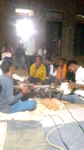 लहार: नव दुर्गा के 7वे दिन की झांकी में श्री श्री 1008श्री नारसिंह सरकार धाम मुरावली की पावन भूमि पर हुए मां के कीर्तन #माता