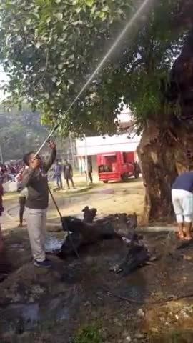 navada jila ke Kunj gaon ka rajkiy Madhya vidyalay Kunj mein fire brigade ki team per pahunchkar Aag per kabu Kiya