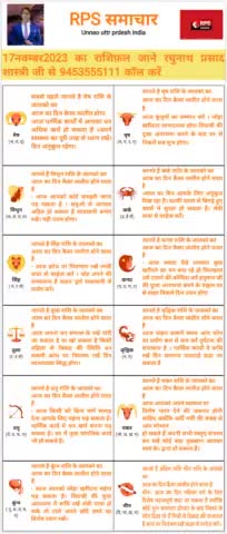17नवंबर 2023 का #राशिफल व #पंचांग #rashifal