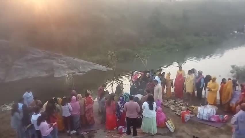 रामगढ़ : छठ घाट जीएम ऑफिस बुधबाजार सिरका #छठ_पूजा