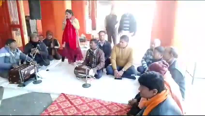 #राम #मंदिर #प्राण #प्रतिष्ठा के अवसर पर राम #जानकी मंदिर में #भजन-कीर्तन में शामिल हुआ।
