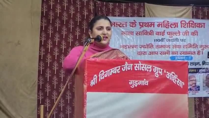 Speaking about #WomensRights #Equality #Empowerment #RaisingBoysBetter 
at Mata Savitri Bai Phule Jayanti in Gurgaon. Let's change the way we raise our children to transform society 🇮🇳🙏🏻
