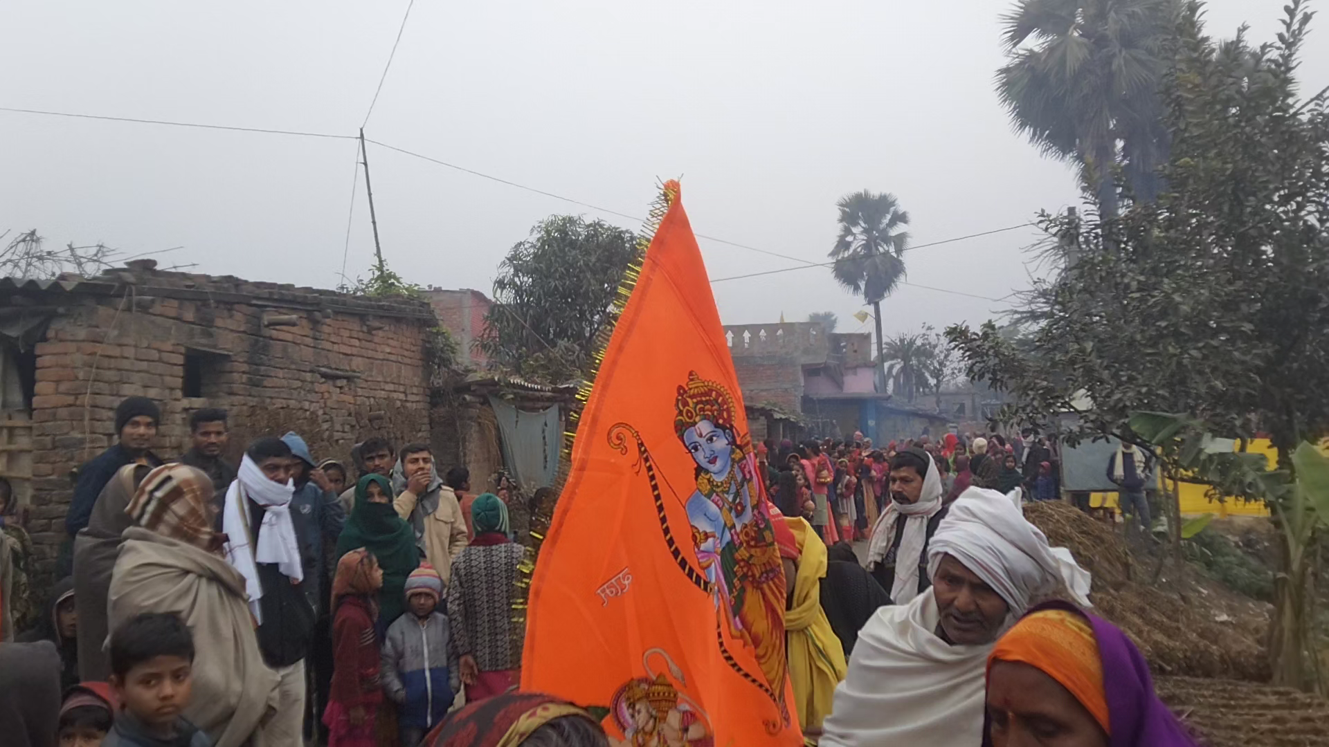 जतुका राम-जानकी मन्दिर प्रांगण से राम मन्दिर प्राण प्रतिष्ठा के उपलक्ष्य पर नवाह हेतु कलश शोभा यात्रा निकाली गई ‌#Ram