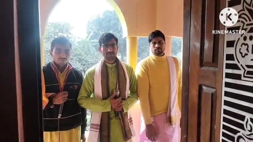 #राम लला के# प्राण #प्रतिष्ठा के #अवसर पर पोखरा पंचायत के# पोखरा गांव में #स्थित शिव# मंदिर में रुद्राभिषेक यज्ञ आयोजित।