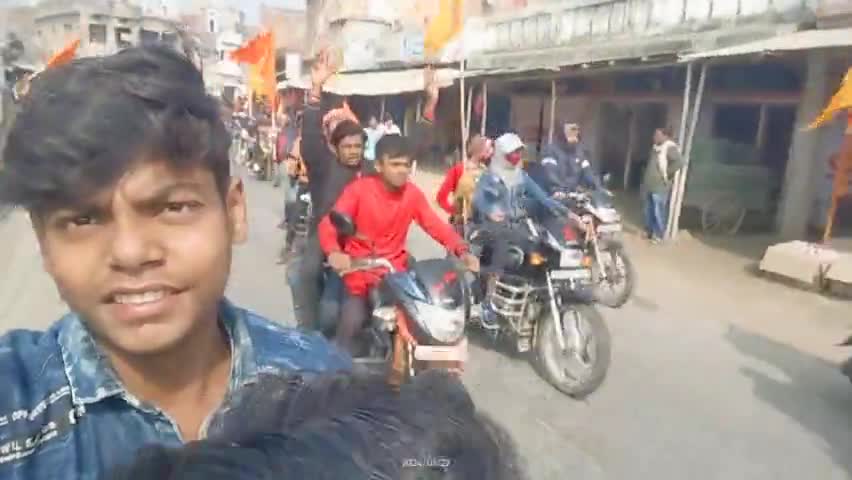राम लला को भव्य स्वागत करते हुए विष्णुपुर डीहा से निकाली गई रैली