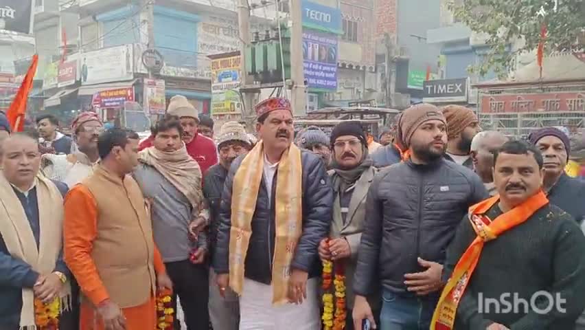 गन्नौर: श्री राम मंदिर प्रारूप की झांकी का गन्नौर में  हुआ भव्य स्वागत #रामलला