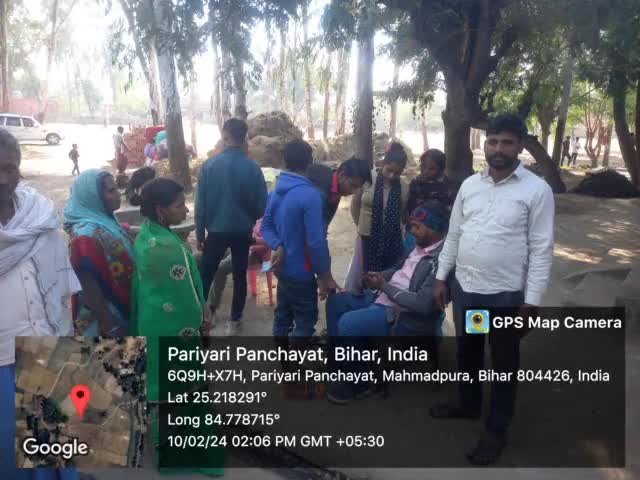 परियारी पंचायत में हुआ आयुष्मान कार्ड पंजीकरण शिविर का आयोजन