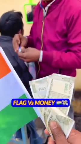 रामगढ़: FLAG Vs MONEY 🇮🇳🇮🇳🚛 #flag #money #socialexperiment #viralvideo #trending