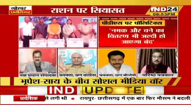 पीडीएस पर पॉलिटिक्स!IND 24 - 6 #पीडीएस #PDS #राशन #Rashan  #घमासान #GeneralElection2024