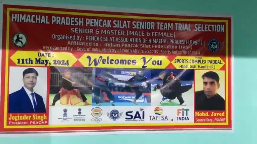 #HP_Pencak_Silat_Senior_team_Selection_Trial_2024 
#Pencak_Silat_Association_of_Himachal_Pradesh 
Contact: 70188-44547