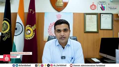DC Vikram Singh appealed to all the voters of Faridabad Lok Sabha to participate in the #ChunavKaParv by voting.