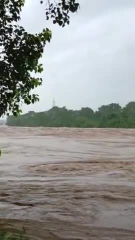 पतरातू डैम के गेट खुलने से दामोदर नदी उफान पर