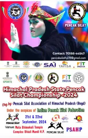 #5th_HP_State_Pencak_Silat_Championship2024
#Venue : #Mata_Bhimakali_Temple_Complex_Mandi_Distt. Mandi_HP 
#Date : 21st & 22nd, September 2024