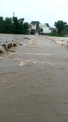 अननखेडी गांव के पुल पे पानी