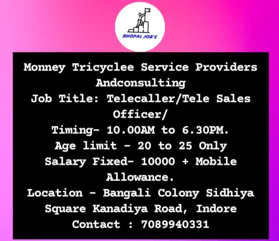 इस वेकेंसी को अपने जरूरतमंद लोगों के साथ शेयर करे। ❤️

#Bhopal #Bhopaljobs #Vacancy #Jobs #indore #indorejob #mpjobs