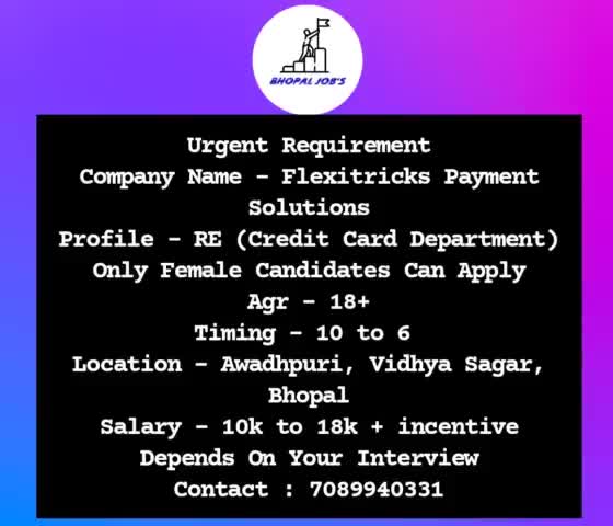 इस वेकेंसी को अपने जरूरतमंद लोगों के साथ शेयर करे। ❤️

#Bhopal #Bhopaljobs #Vacancy #Jobs #indore #indorejob #mpjobs