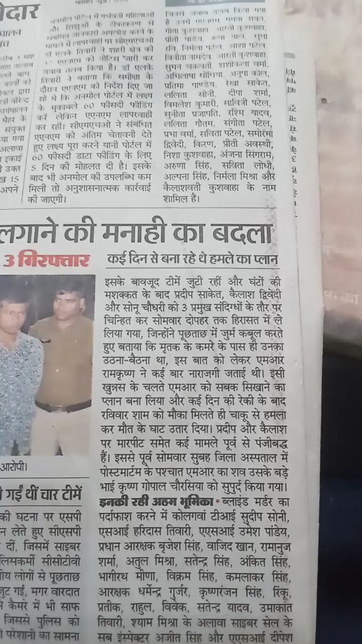 जान से मार कर लिया गली में जमघट लगने की  मनाही का बदला घटना कृष्णा नगर सतना