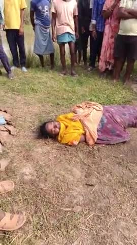 wajirganaj thana ke Sahiya panchayat ke vill khondhi me aahar me dubane se maut, name jayanti devi