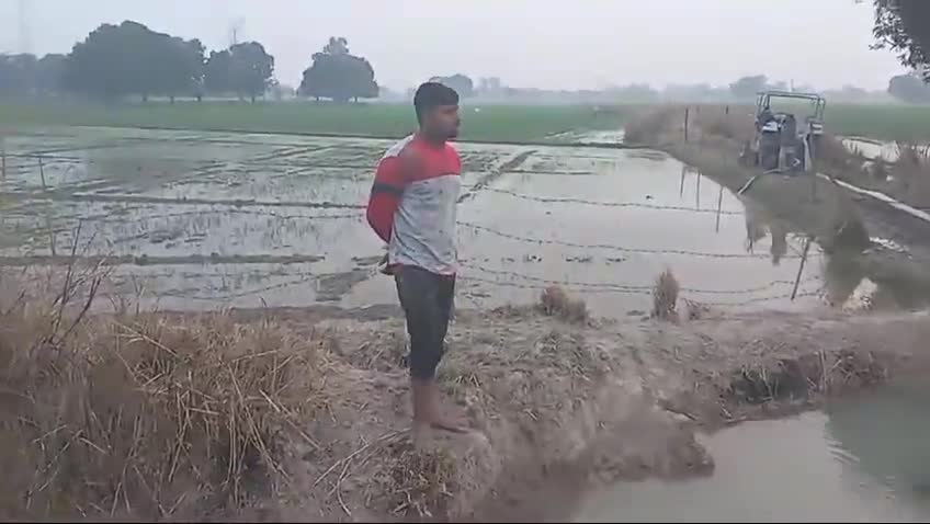 #औरैया अजीतमल तहसील क्षेत्र अंतर्गत ग्राम बिलावा में बंबा ओवर फ्लो होने से खेतों से पानी निकलने किसान , द्वारा दी गई बाइ