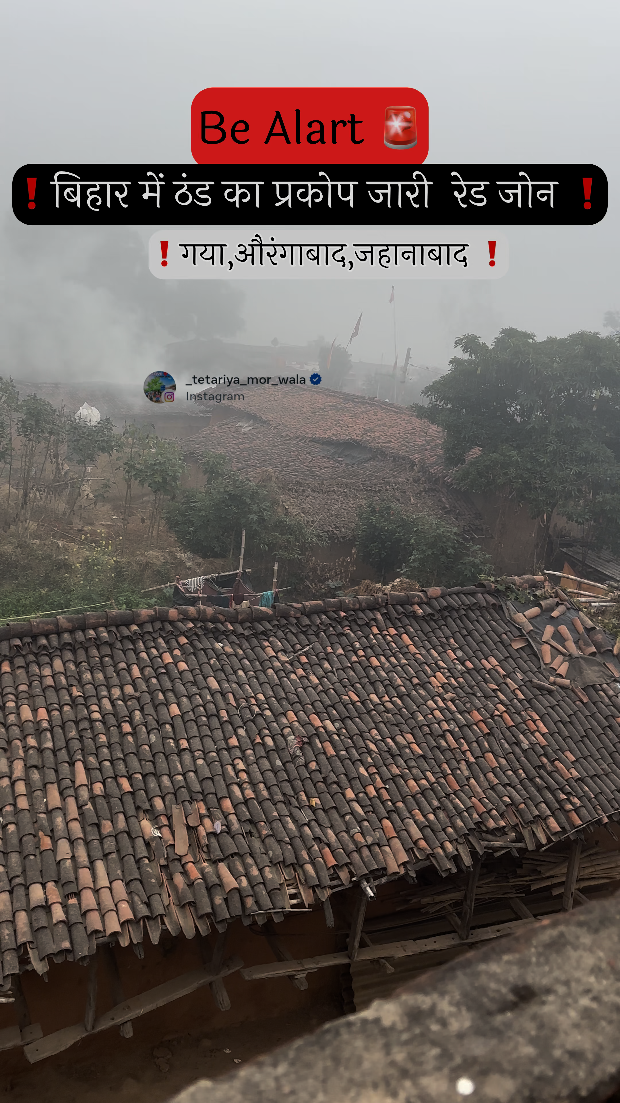 बिहार में ठंड का प्रकोप जारी रेड जोन में है #aurangabad #gaya 
#jahanabad