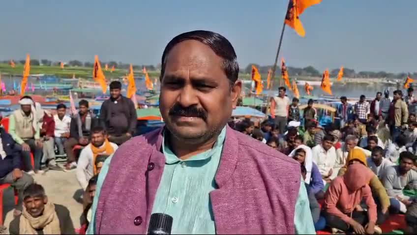 यमुना पर क्रूज़ संचालन के विरोध में राष्ट्रीय पिछड़ा वर्ग मोर्चा द्वारा के सी घाट वृन्दावन पर शांतिपूर्ण महापंचायत #BMP