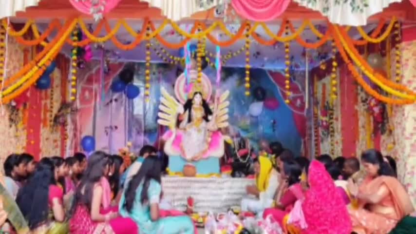 जगन्नाथपुर: सरस्वती शिशु विद्या मंदिर में मां सरस्वती की पूजा मनाई गई